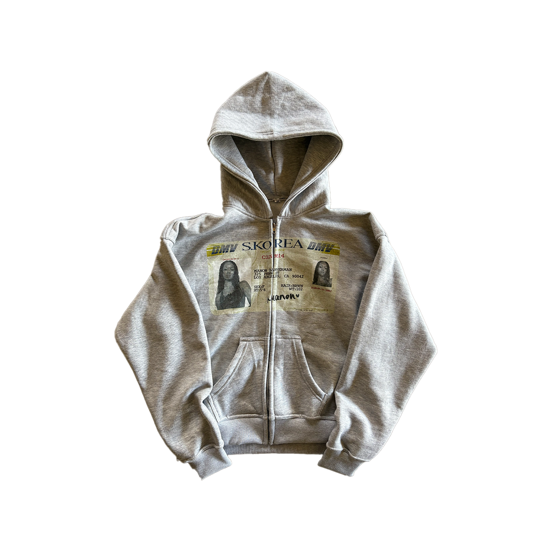 "MANON" Gray ID Zip Up